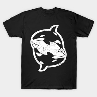 Distressed Orca Killer Whale | Yin Yang T-Shirt